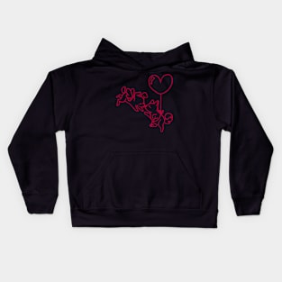 puppy love (lineart) Kids Hoodie